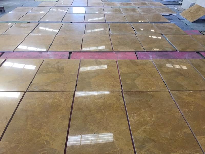 yellow marble tiles